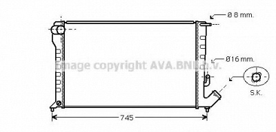 AVA QUALITY COOLING cn2194 -  Радиатор, охлаждение двигателя